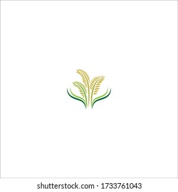 Rice logo icon concept illustration