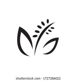 Rice logo template vector icon design