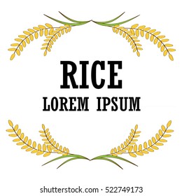 Rice logo vector for label packaging 