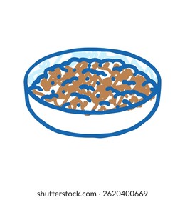 rice mexican cuisine doodle icon sketch vector. rice mexican cuisine sign. isolated symbol illustration