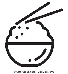 Rice Modern Vector Icon - Minimal Illustration Symbol Template für Web Mobile App UI Design