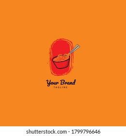 Rice and Noodle Bowl or box for your brand logo