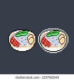 rice noodles in pixel art style