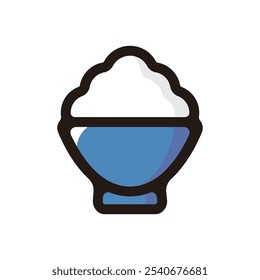 Rice outline icon for graphic design, apps and websites