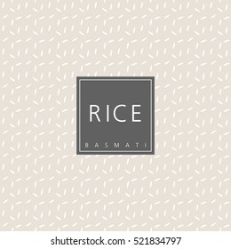Rice package design element. Template. Seamless pattern - swatch included.