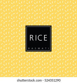 Rice package design element. Template. Seamless pattern - swatch included.