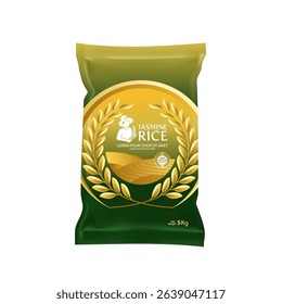 Rice Package Mockup Thailand food Products, vector illustration