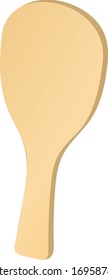Rice paddle isolated vector illustration.