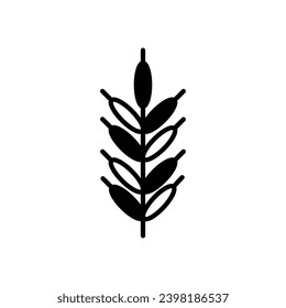 Reis-Paddy-Symbol auf weißem Hintergrund, Vektorgrafik