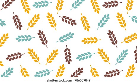 Rice pattern vector. free space for text. wallpaper. background.