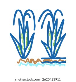 rice plant doodle icon sketch vector. rice plant sign. isolated symbol illustration