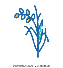 rice plant healthy doodle icon sketch vector. rice plant healthy sign. isolated symbol illustration