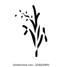 rice plant healthy glyph icon vector. rice plant healthy sign. isolated symbol illustration