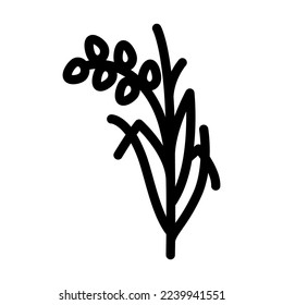 rice plant healthy line icon vector. rice plant healthy sign. isolated contour symbol black illustration
