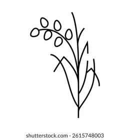 rice plant healthy line icon vector. rice plant healthy sign. isolated contour symbol black illustration