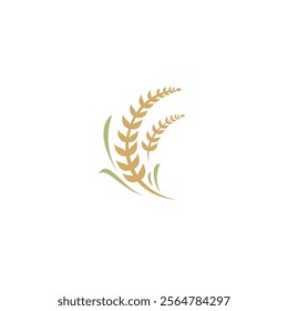 Rice Plant Logo Vector. Rice Icon. Wheat Logo
