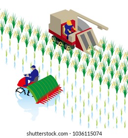 稲刈り 日本 のイラスト素材 画像 ベクター画像 Shutterstock