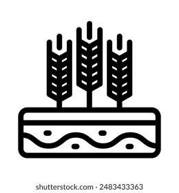 Rice plants icon. Agriculture icon