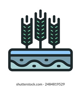 Rice plants icon. Agriculture icon