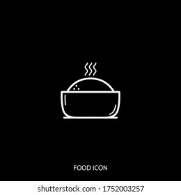 rice in plate icon isolated on background. Symbol, logo. Vector illustration