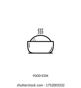 rice in plate icon isolated on background. Symbol, logo. Vector illustration
