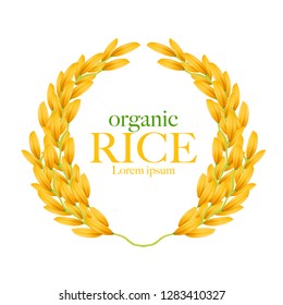 Rice realistic vector illustration