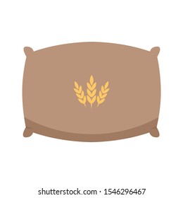 rice sack cartoon vector. rice bag. symbol. logo design.