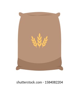 Rice sack cartoon vector. rice bag. symbol. logo design.