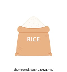 Rice sack cartoon vector. symbol. logo design.