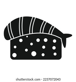 Rice salmon icon simple vector. Sushi japanese. Japan shrimp