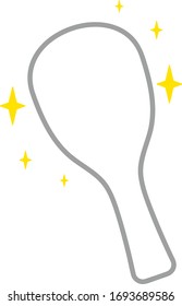 Rice scoop isolated vector illustration.