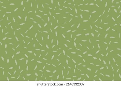 Planta sin Hielo. Ilustración del grano de textura verde. Motif Chino De Arroz Verde. Sushi Abstract Grain Design. Fondo De La Planta De Arroz. Ilustración De Grano De Semilla Semilla Vector De Punto Blanco. Risotto Vector de Arroz.