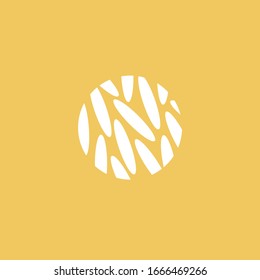 Rice Seed Logo Circle Cereal Sign Round Grain Icon Oat Line Illustration Eco Vector Template Abstract Crop Symbol Minimal Organic Element Food Concept Vector Template Modern Plant Emblem Flat Design