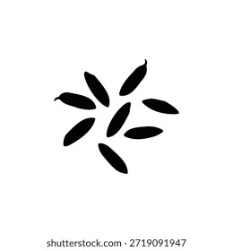 Reissamen Silhouette Symbol Vektor flaches Design.