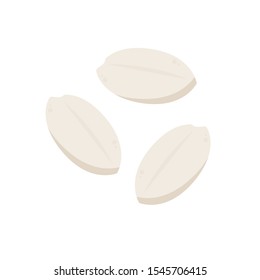 Rice seed vector. Rice seed on white background. japan rice.