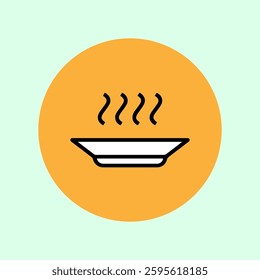 rice serving icon on plate