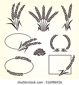 Rice set. Vector