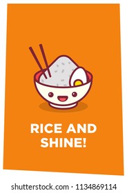 Rice and Shine Pun Poster Design