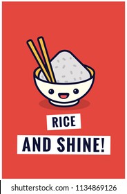 Rice and Shine Pun Poster Design