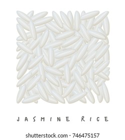 Rice square icon. Cartoon vector illustration isolated on white background