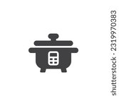 Rice steamer vector icon. filled flat sign for mobile concept and web design. Rice cooker glyph icon. Symbol, logo illustration. Vector graphics