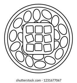 Rice sushi icon. Outline rice sushi vector icon for web design isolated on white background