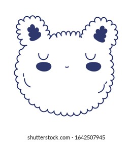 rice sushi shaped cat face menu restaurant cartoon food cute vector illustration line style