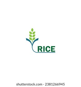 Rice Symbol Design Inspiration stock illustration