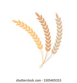 Rice symbol. Oat symbol vector. wallpaper. logo design.