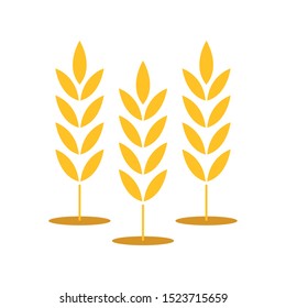 Rice symbol. Oat symbol vector. wallpaper. logo design.