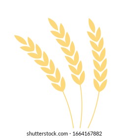 Rice symbol. Oat symbol vector. wallpaper. logo design.