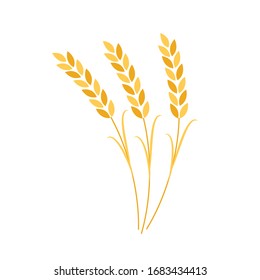 Rice symbol. Oat symbol vector. wallpaper. logo design.