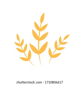 Rice symbol. Oat symbol vector. wallpaper. logo design.