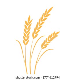 Rice symbol. Oat symbol vector. wallpaper. logo design.